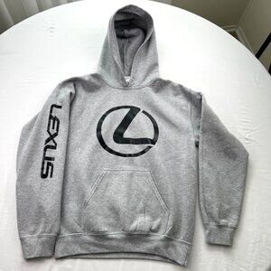 Lexus Gray Fleece Hoodie Sweatshirt Gildan Heavy Blend Youth Small